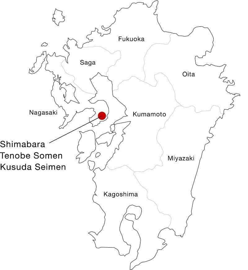島原手延そうめん地図